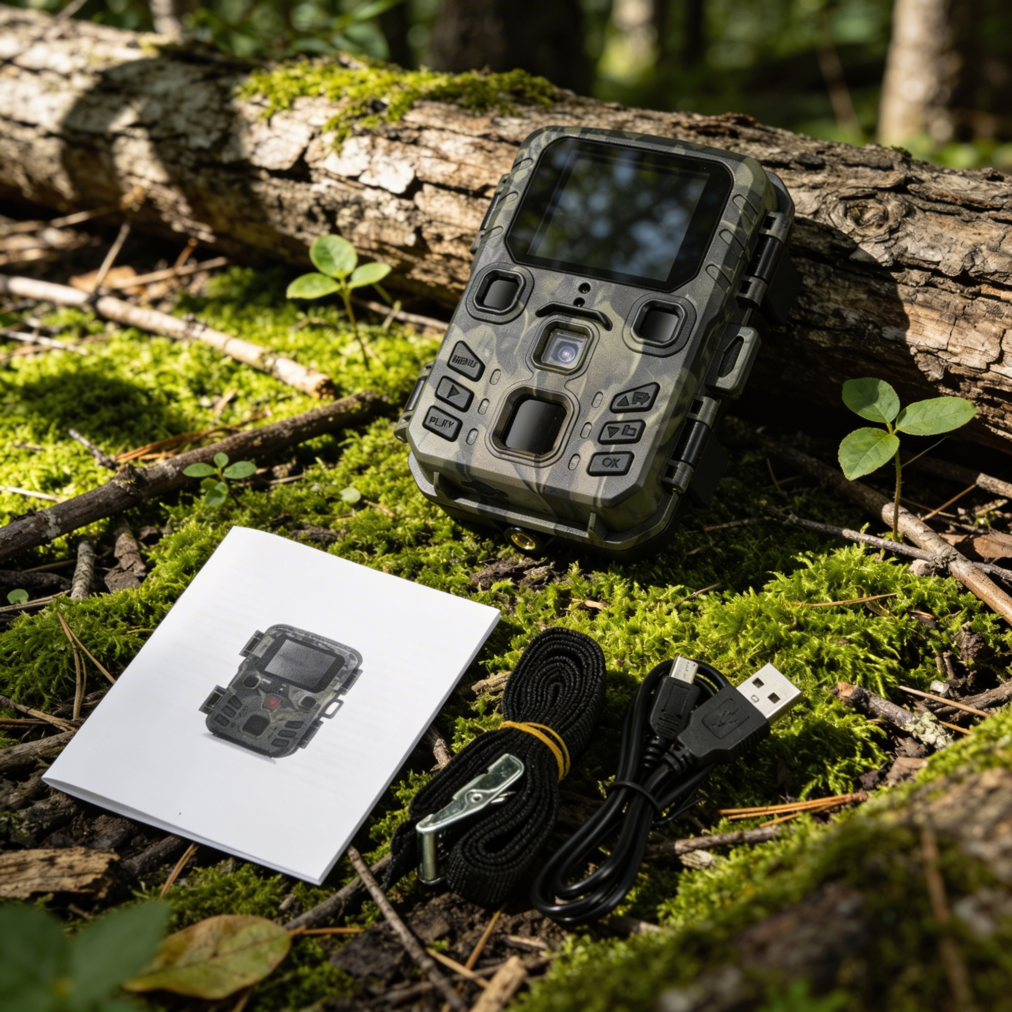 Caméra de chasse 4K écran LCD vision nocturne 100m détection mouvement IP66 autonomie 1 an