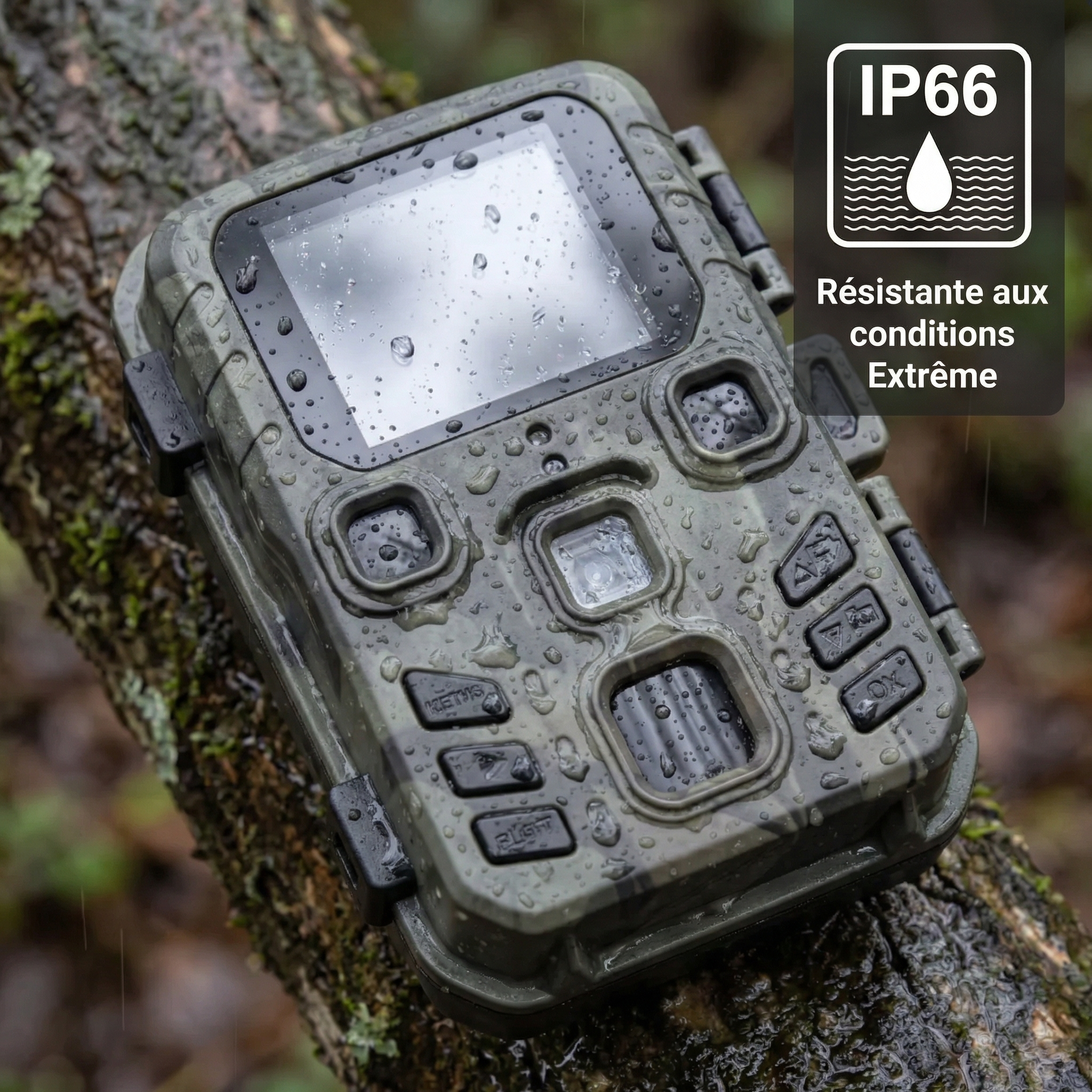 Caméra de chasse étanche IP66 boîtier compact résistant intempéries forêt