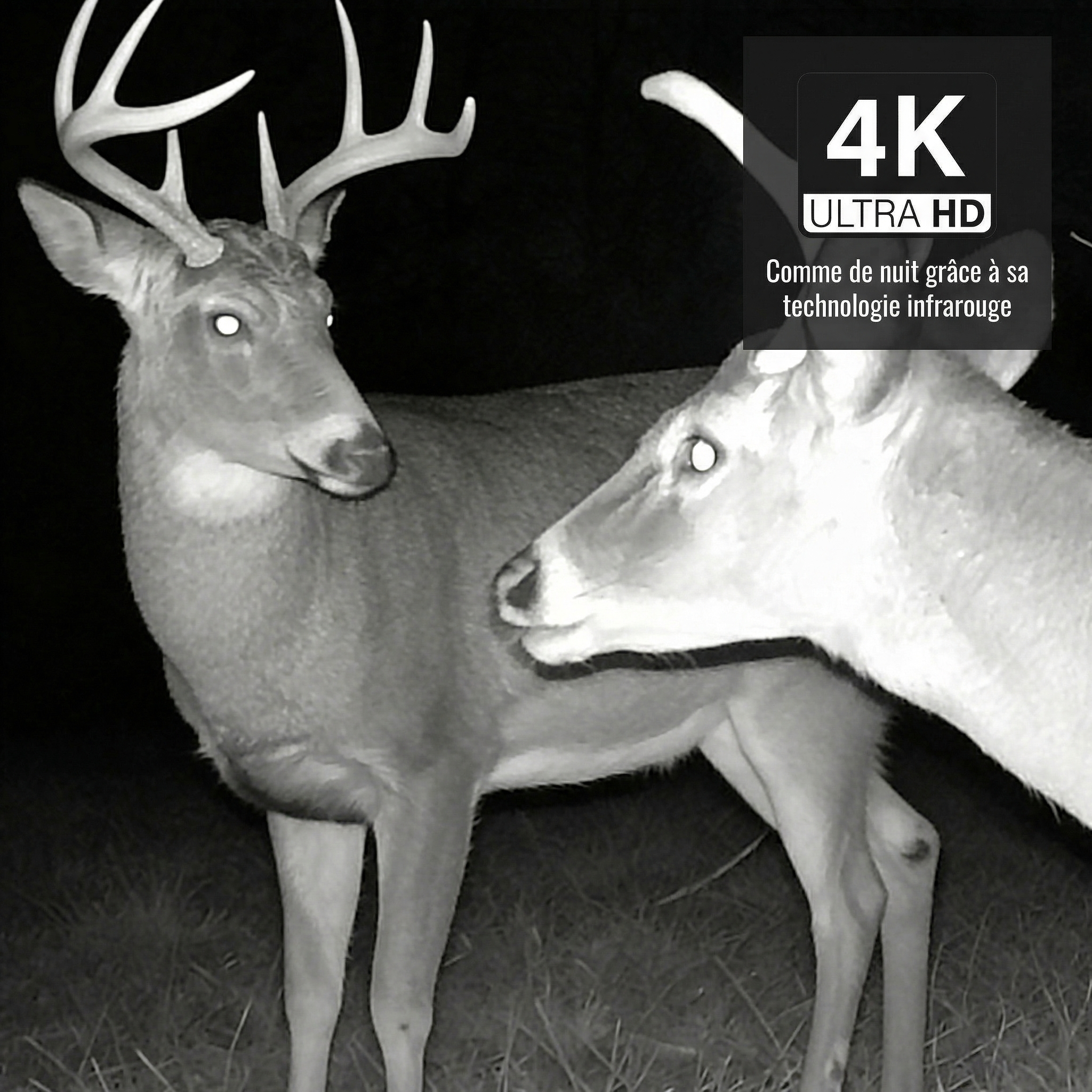Comparaison qualité image 4K vs 2.7K vs 1080p caméra de chasse infrarouge