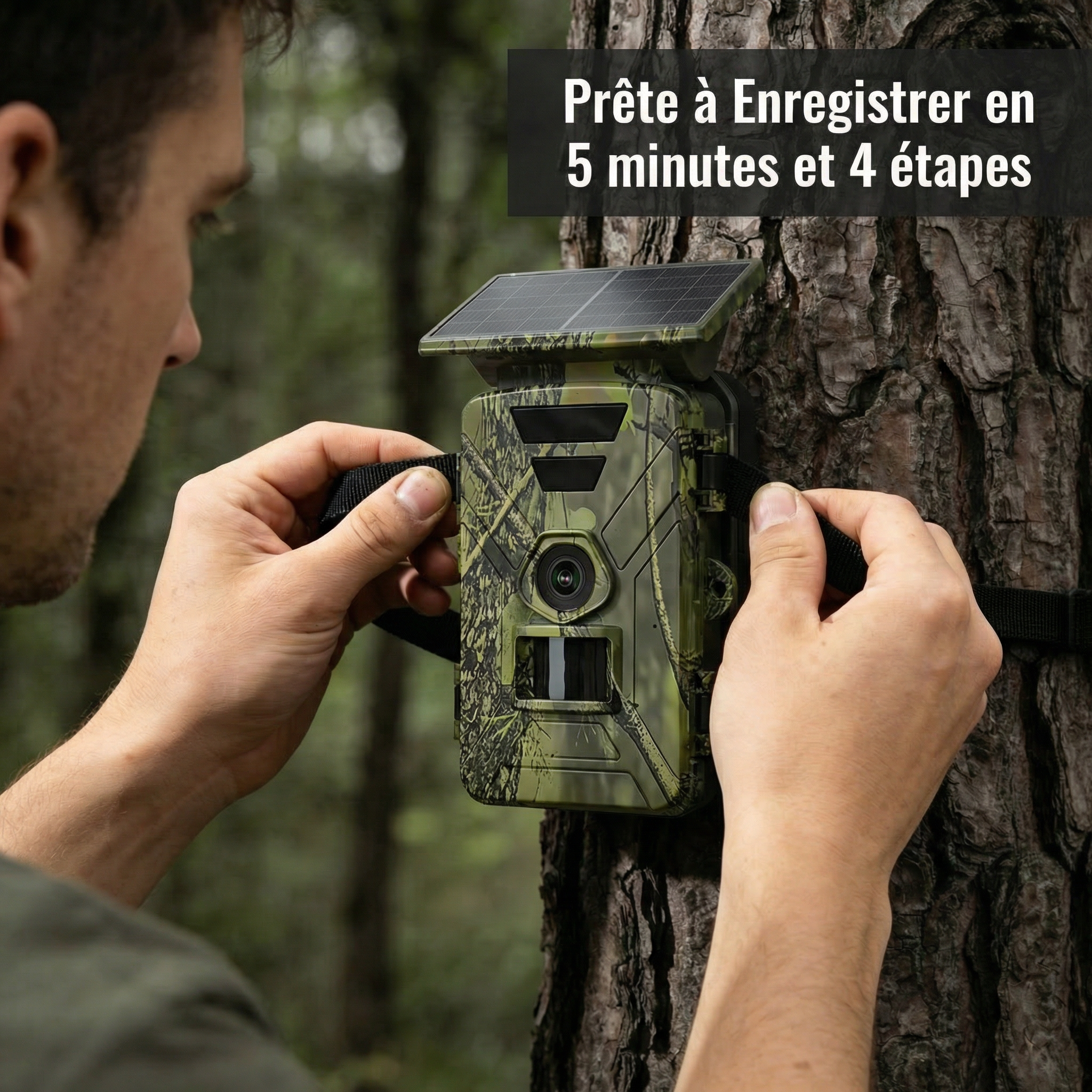 Caméra de Chasse Wifi Solaire 4K Vision Nocturne
